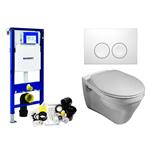 Vlakspoel toilet met Geberit inbouwreservoir complete set