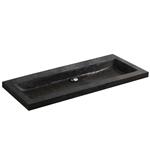 Wastafel hardsteen trend stone 100x47x5 cm 2 kraangaten