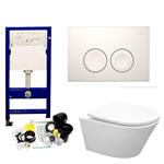 Geberit UP 100 Vesta Rimless wc+zitting+ bedieningsplaat