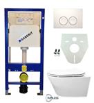 Geberit UP 100 Vesta Rimless wc+ Flatline zitt.+ Delta 21 wit