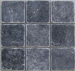 Getrommeld marmer natuursteen 10x10 Karia Black