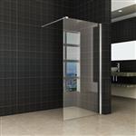 Inloopdouche met RVS profiel 120x200 cm 10mm NANO glas