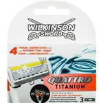 Wilkinson Quattro Titanium Scheermesjes - 3 stuks