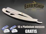 Barberboy Shavette Razor Zilver - Klassiek Open Barbiersmes incl 10 sheermesjes