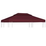 vidaXL Prieeldak 2-laags 4x3m 310 g/m² bordeaux