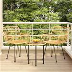 vidaXL 3-delige Tuinset poly rattan