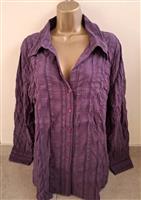 Prachtige Aubergine / Violet Blouse met Frons XXL