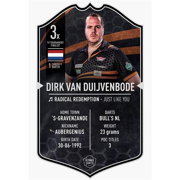 Grote foto ultimate card dirk van duijvenbode 37x25 cm ultimate card dirk van duijvenbode 37x25 cm sport en fitness darts