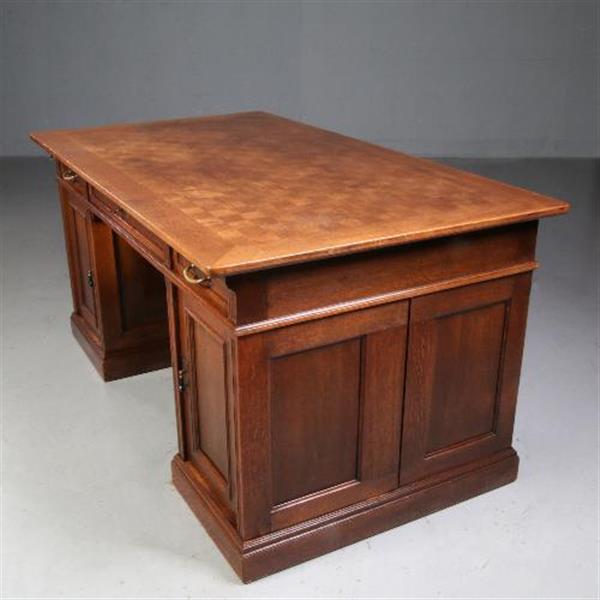 Grote foto antiek bureau soennecken bureau met uitdraaibare kasten ca. 1910 eikenhout no.730151 antiek en kunst overige in antiek gebruiksvoorwerpen