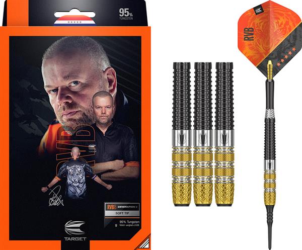 Grote foto softtip target raymond van barneveld g4 rvb 95 st. raymond van barneveld g4 rvb 95 20 gram sport en fitness darts