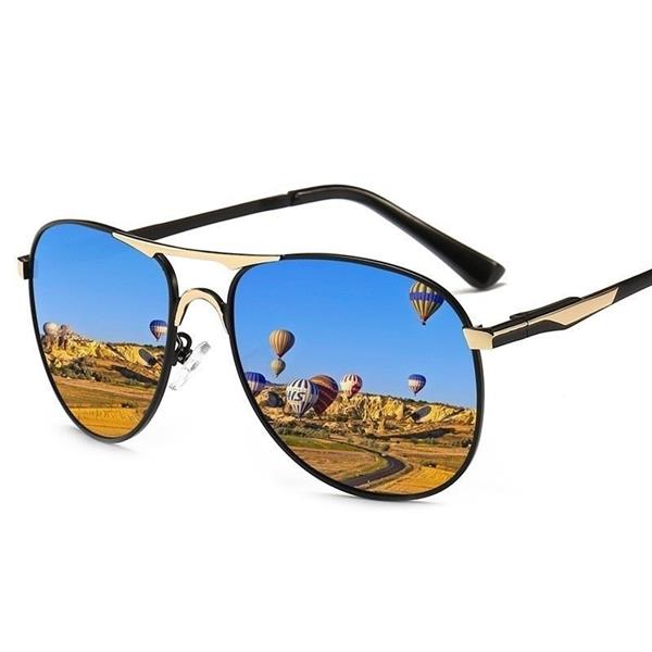 Grote foto polarized pilot sunglasses unisex driving retro glasses metal uv400 kleding dames sieraden