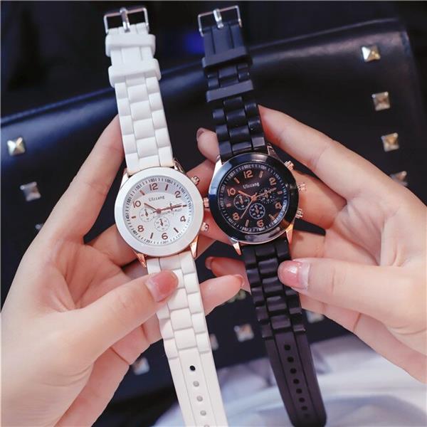 Grote foto jelly watch for women quartz clockwork silicone strap kleding dames horloges