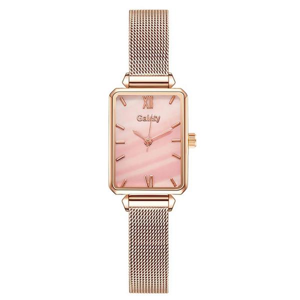 Grote foto luxe vierkant horloge voor dames leren armband met quartz wijzerplaat kleding dames horloges