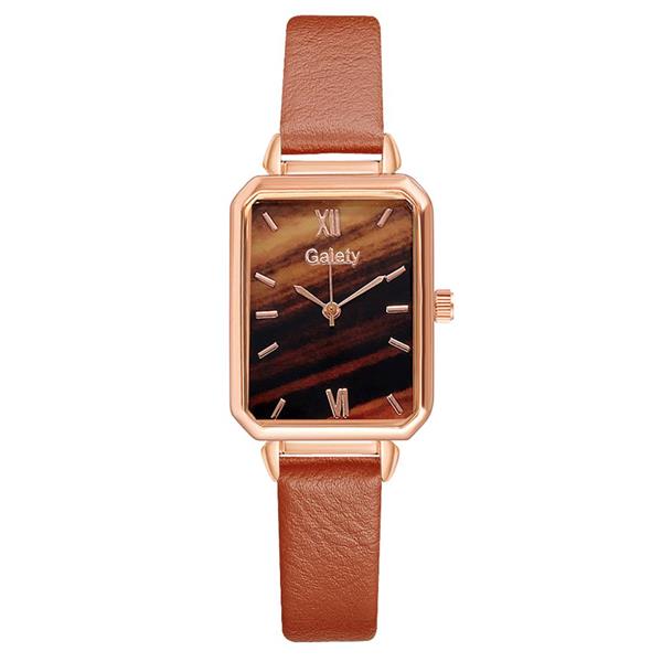 Grote foto luxe vierkant horloge voor dames leren armband met quartz wijzerplaat kleding dames horloges