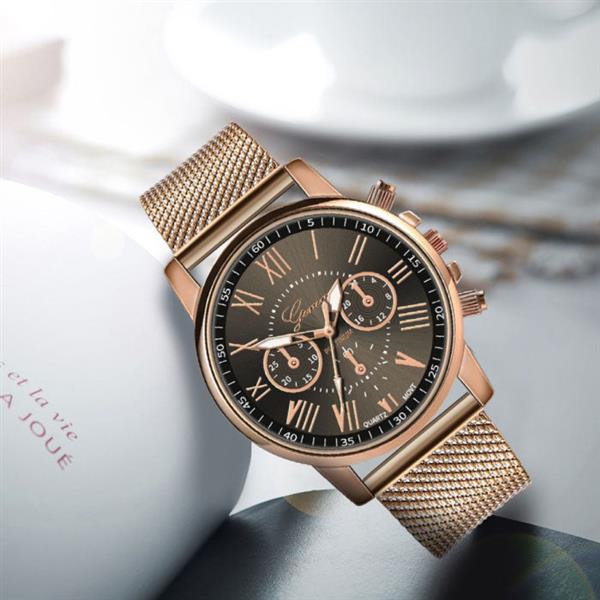 Grote foto luxury watch for women fashionable quartz movement mesh strap business kleding dames horloges