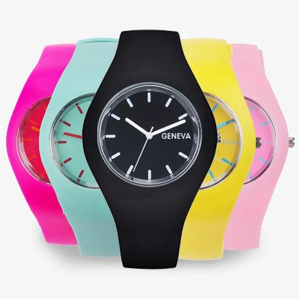 Grote foto jelly watch unisex quartz clockwork silicone strap kleding dames horloges