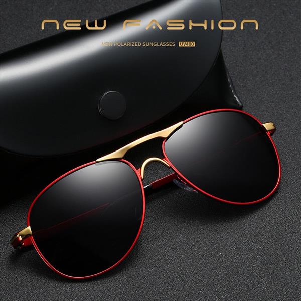 Grote foto polarized pilot sunglasses unisex driving retro glasses metal uv400 kleding dames sieraden