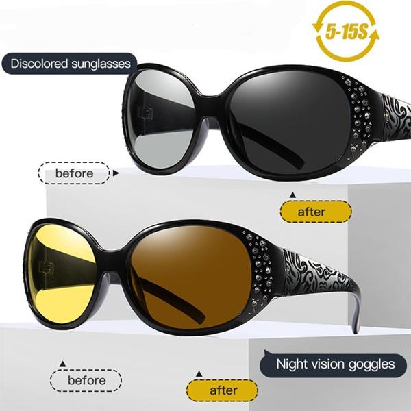 Grote foto day night sunglasses for women photochromic vision polarized shades kleding dames sieraden