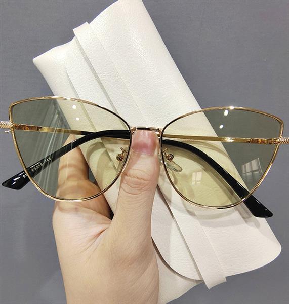 Grote foto cat eye sunglasses for women vintage design metal frame glasses kleding dames sieraden