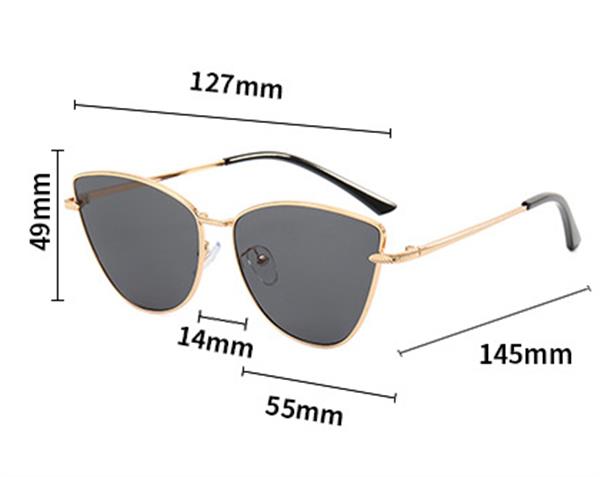 Grote foto cat eye sunglasses for women vintage design metal frame glasses kleding dames sieraden