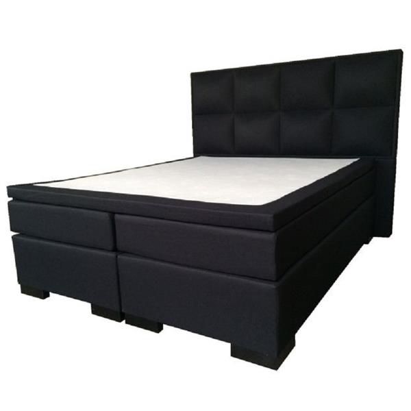 Grote foto boxspring taha deluxe 140x190 antraciet huis en inrichting bedden