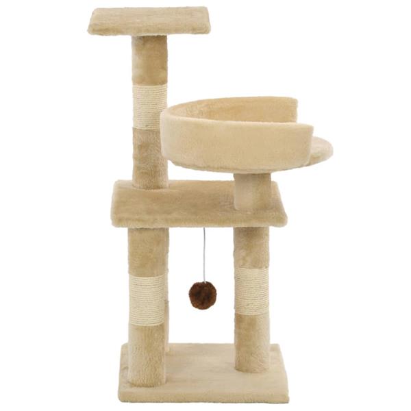 Grote foto vidaxl kattenkrabpaal met sisal krabpalen 65 cm beige dieren en toebehoren katten accessoires