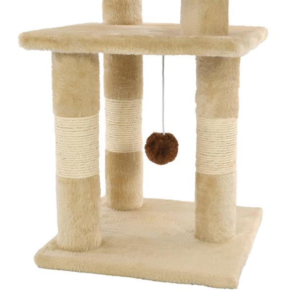 Grote foto vidaxl kattenkrabpaal met sisal krabpalen 65 cm beige dieren en toebehoren katten accessoires