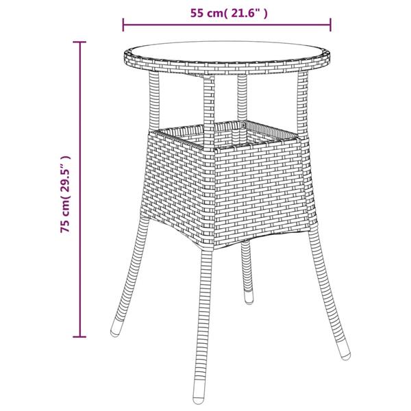 Grote foto vidaxl 5 delige bistroset met kussens poly rattan zwart tuin en terras tuinmeubelen