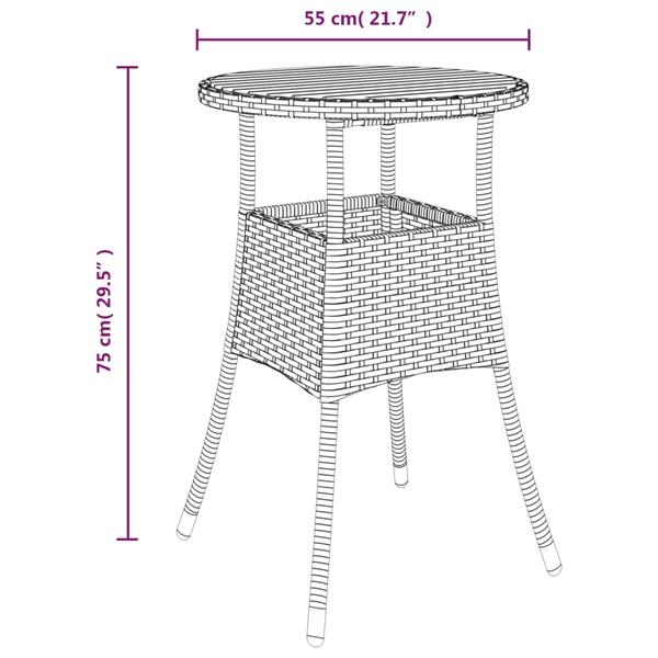 Grote foto vidaxl 5 delige bistroset met kussens poly rattan grijs tuin en terras tuinmeubelen