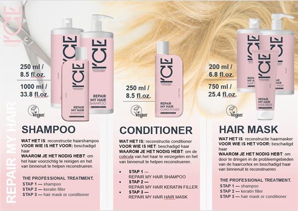 Grote foto ice professional repair my hair 10 in 1 spray 100ml kleding dames sieraden