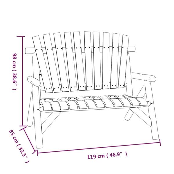 Grote foto vidaxl 3 delige loungeset massief vurenhout tuin en terras tuinmeubelen