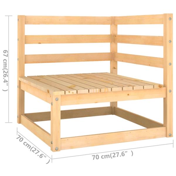 Grote foto vidaxl 5 delige loungeset met kussens massief grenenhout tuin en terras tuinmeubelen