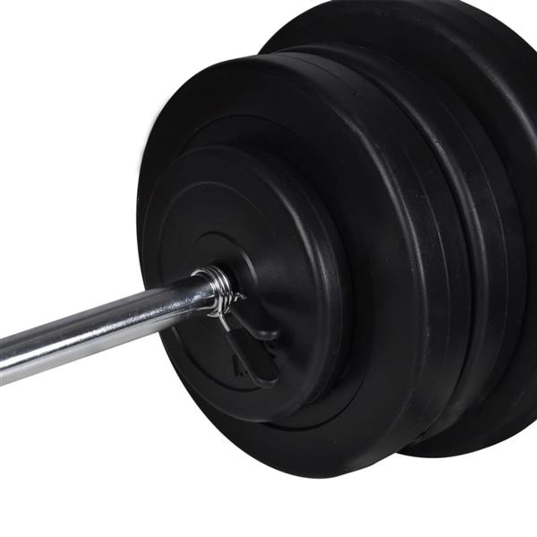 Grote foto vidaxl barbell en dumbbellset 60 5 kg sport en fitness fitness