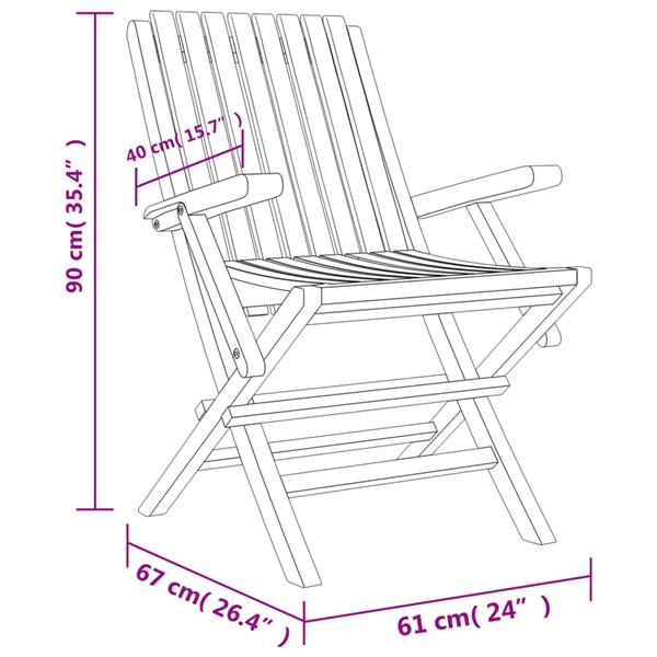 Grote foto vidaxl tuinstoelen 6 st inklapbaar 61x67x90 cm massief teakhout tuin en terras tuinmeubelen