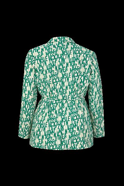 Grote foto senne blazer 24vze45 zand bladgroen kleding dames jassen zomer