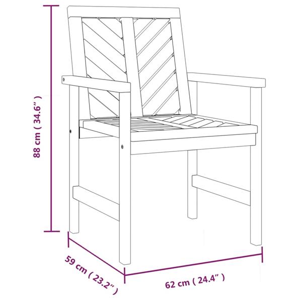 Grote foto vidaxl tuinstoelen 4 st massief acaciahout tuin en terras tuinmeubelen