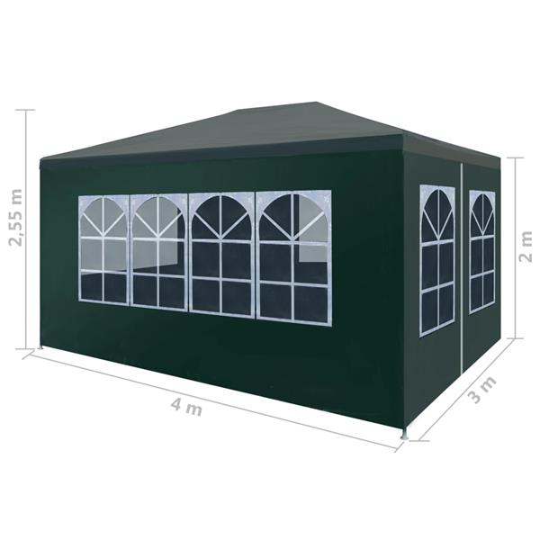 Grote foto vidaxl partytent 3x4 m groen tuin en terras overige tuin en terras