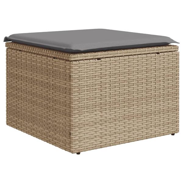 Grote foto vidaxl 5 delige loungeset met kussens poly rattan gemengd beige tuin en terras tuinmeubelen