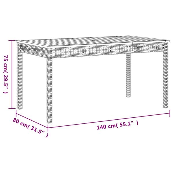 Grote foto vidaxl 5 delige tuinset met kussens poly rattan grijs tuin en terras tuinmeubelen