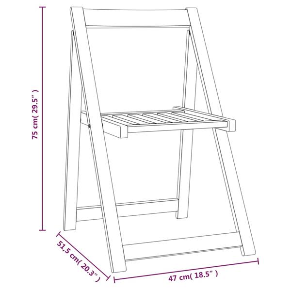 Grote foto vidaxl tuinstoelen 8 st inklapbaar massief acaciahout tuin en terras tuinmeubelen