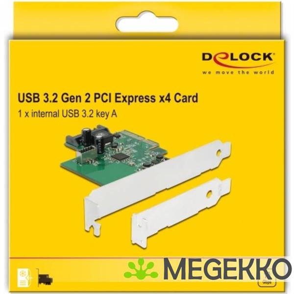 Grote foto delock 89029 pci express x4 kaart naar 1 x interne usb 10 gbps type e sleutel a 20 pins female computers en software overige computers en software