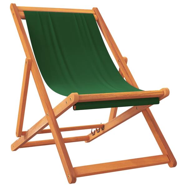 Grote foto vidaxl strandstoelen 2 st inklapbaar stof groen tuin en terras tuinmeubelen