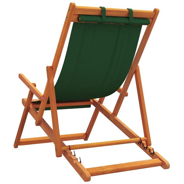 Grote foto vidaxl strandstoelen 2 st inklapbaar stof groen tuin en terras tuinmeubelen