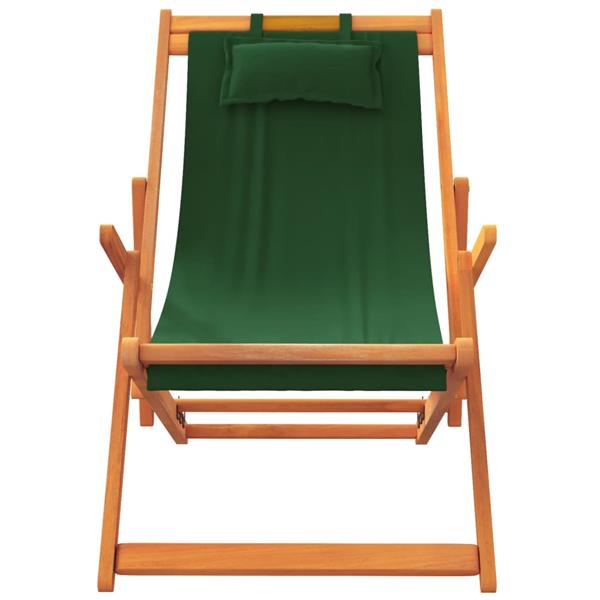 Grote foto vidaxl strandstoelen 2 st inklapbaar stof groen tuin en terras tuinmeubelen