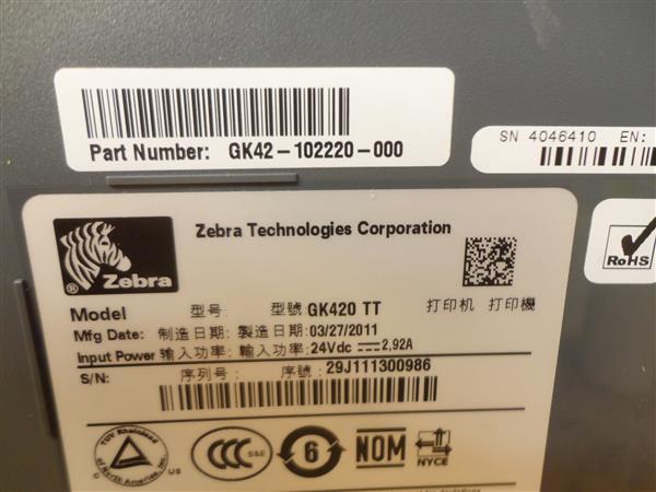 Grote foto zebra gk420t thermal transfer label printer usb network computers en software printers