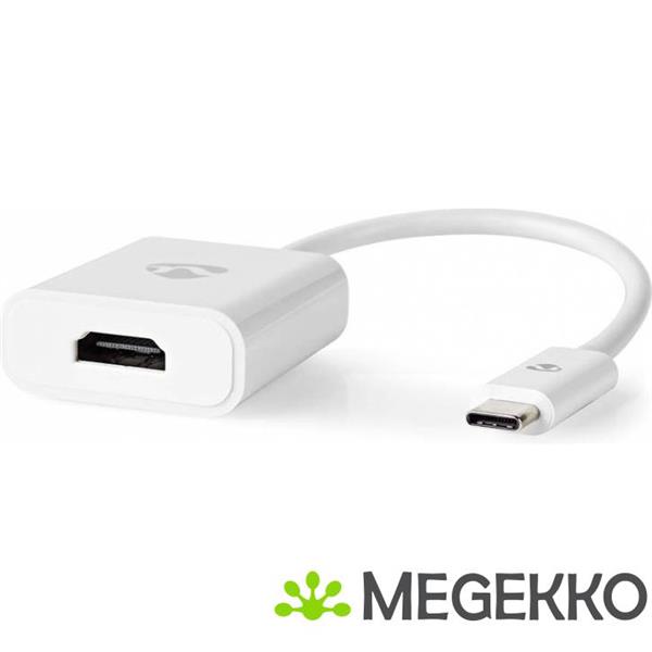 Grote foto nedis usb type c adapter cable type c male hdmi female 0.2 m white computers en software overige computers en software