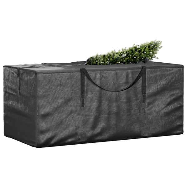 Grote foto vidaxl opbergtas voor kerstbomen 150x75x75 cm polyetheen zwart tuin en terras tuinmeubelen