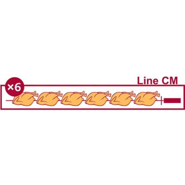 Grote foto vitroceramisch kippenspit 4 spitten 24 kippen diamond rve 4c cm diversen overige diversen