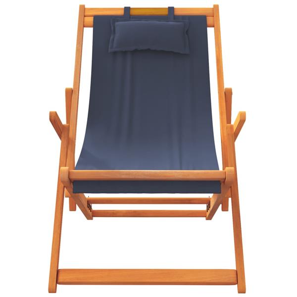 Grote foto vidaxl strandstoelen 2 st inklapbaar stof blauw tuin en terras tuinmeubelen