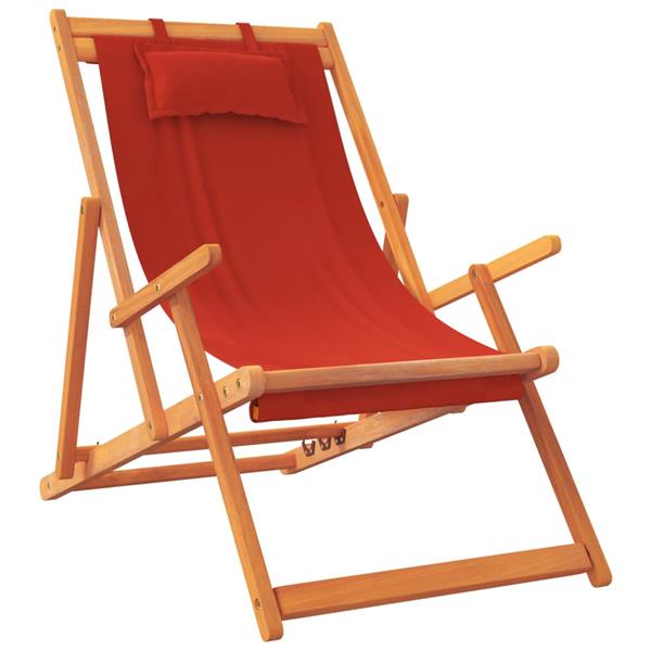 Grote foto vidaxl strandstoelen 2 st inklapbaar stof rood tuin en terras tuinmeubelen